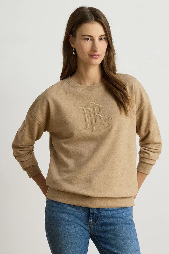 Lauren Ralph Lauren Bluza dziecięca z bawełną beżowy 200B27431