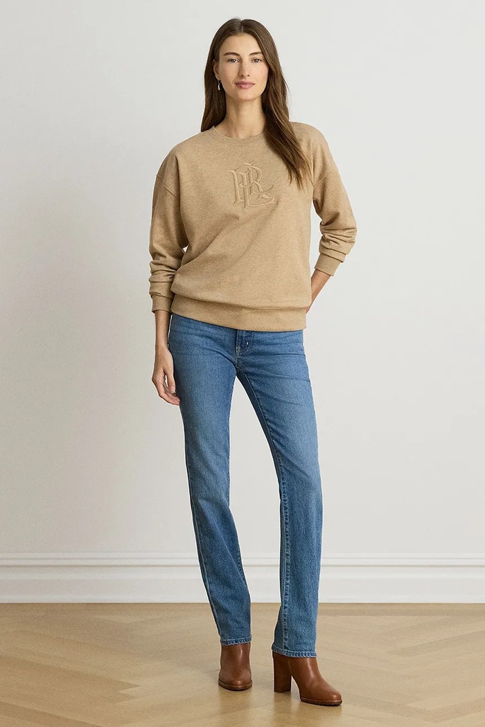 Odzież Lauren Ralph Lauren Bluza dziecięca z bawełną 200B27431 beżowy