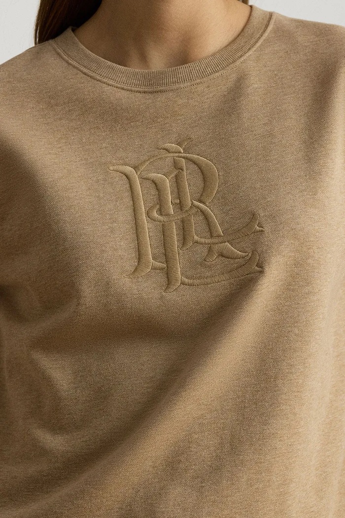 Bluza dziecięca z bawełną Lauren Ralph Lauren 200B27431 beżowy