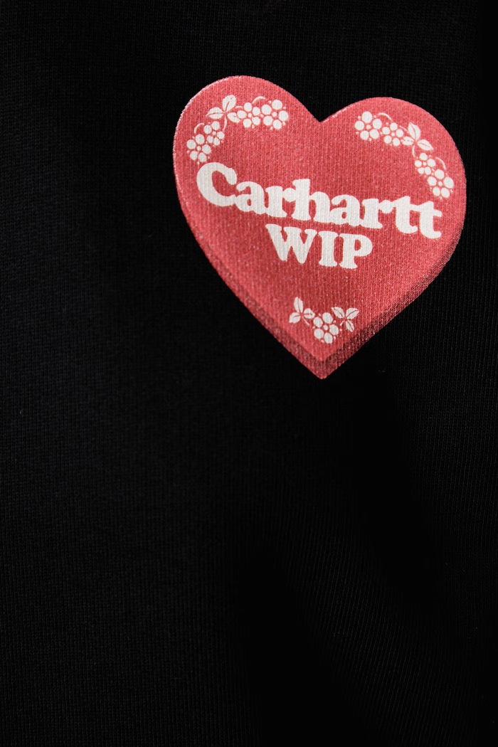 Carhartt WIP Hooded Hartt Case Sweat bluza z kapturem bawełniana damska I037243