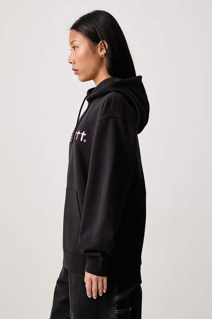 Hooded Carhartt Sweatshirt суичър с качулка с памук дамски Carhartt WIP I033648 черен
