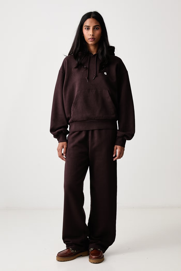 Carhartt WIP Hooded Casey Sweatshirt bluza z kapturem bawełniana damska I032644 brązowy AW26