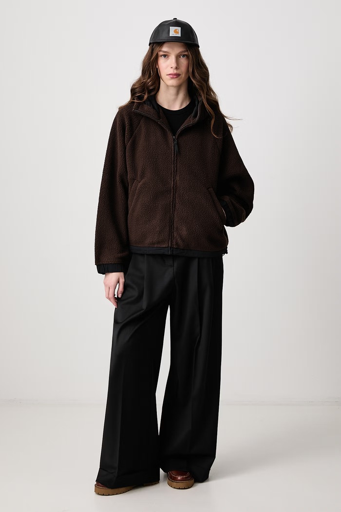 Carhartt WIP HD Limn C Fleece Jacket zip-up hoodie fleece Women's I037282 brown AW26