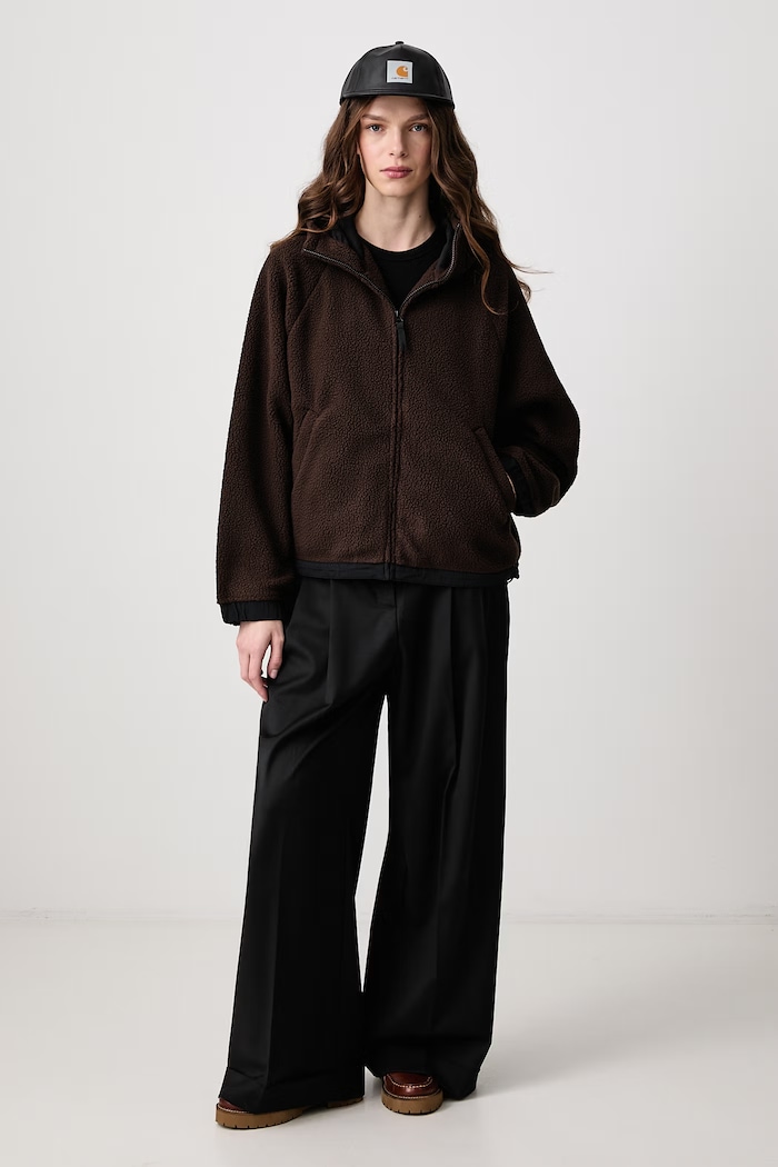 Carhartt WIP HD Limn C Fleece Jacket zip-up hoodie fleece Women's I037282 brown AW26