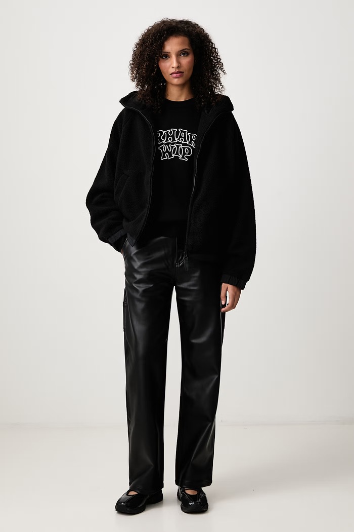 Carhartt WIP HD Limn C Fleece Jacket bluza rozpinana z kapturem polarowa damska I037282 czarny AW26