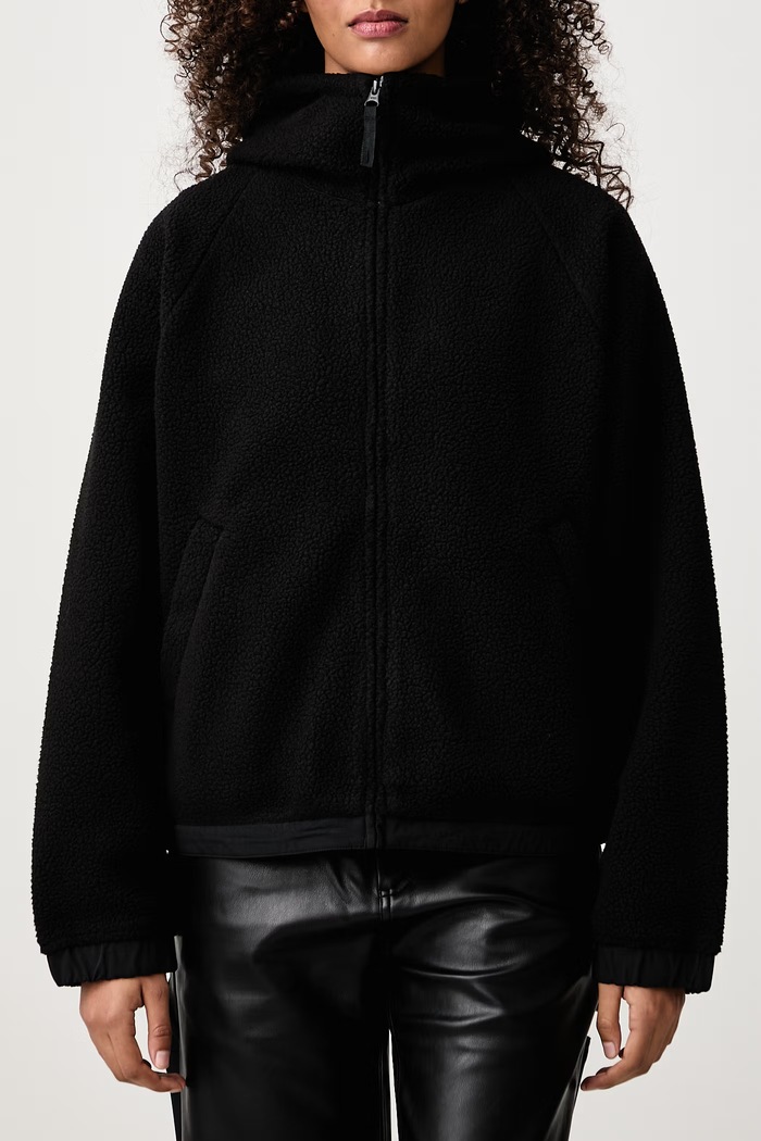 HD Limn C Fleece Jacket bluza rozpinana z kapturem polarowa damska Carhartt WIP czarny I037282