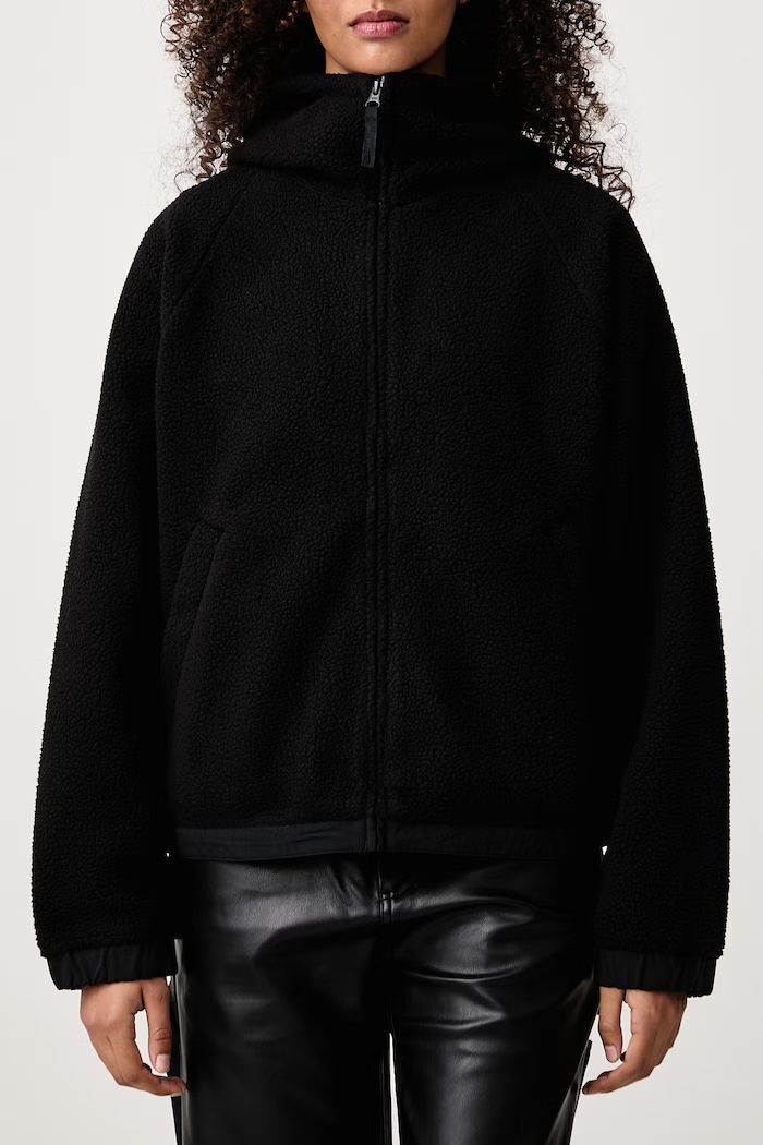 HD Limn C Fleece Jacket bluza rozpinana z kapturem polarowa damska Carhartt WIP czarny I037282