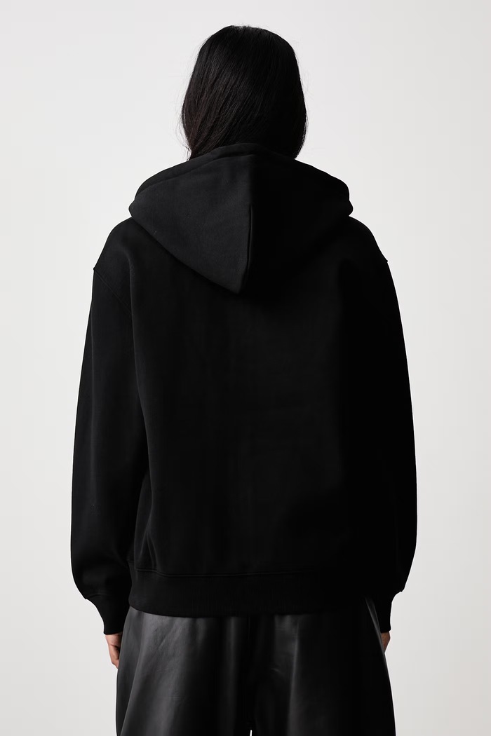 Odzież Carhartt WIP HD Small Heart Patch Jkt bluza z kapturem z bawełną damska I037153 czarny