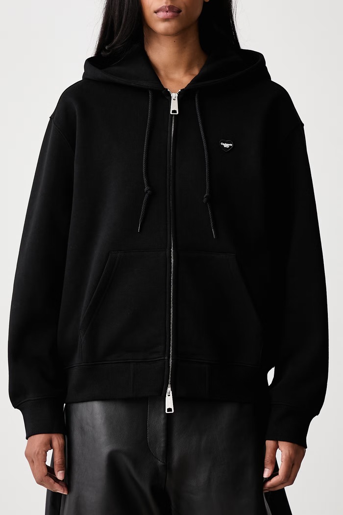 HD Small Heart Patch Jkt bluza z kapturem z bawełną damska Carhartt WIP czarny I037153