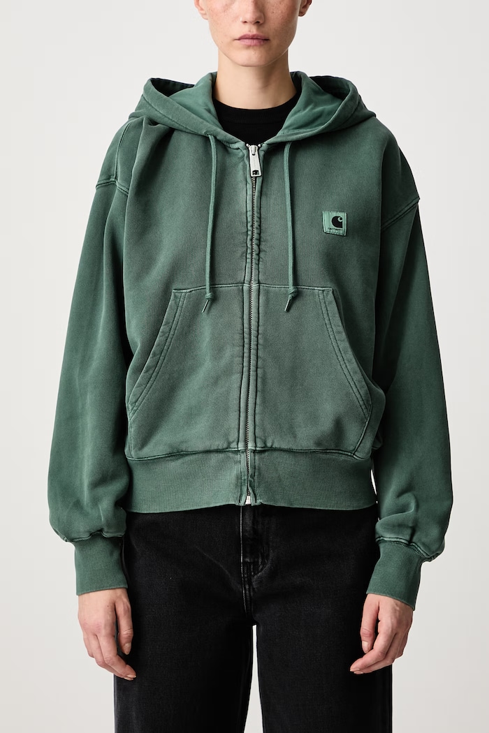 Hooded Nelson Jacket bluza rozpinana bawełniana damska Carhartt WIP zielony I033830