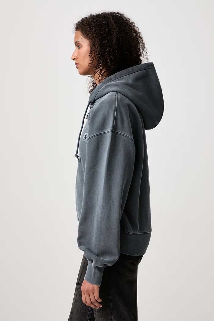 Hooded Nelson Jacket кофта на застібці бавовняна жіноча Carhartt WIP I033830 сірий