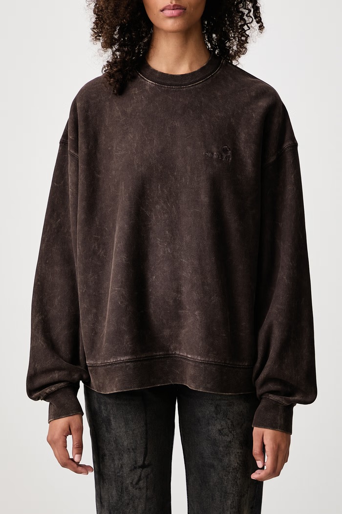 Lambert Sweat bluza bawełniana damska Carhartt WIP brązowy I037154