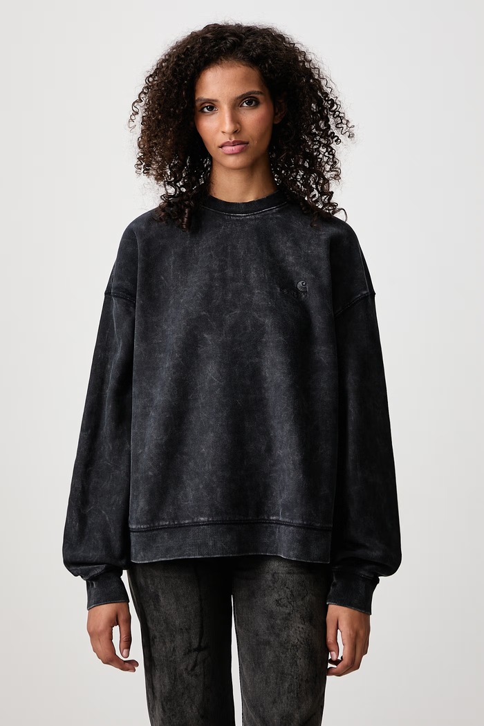 Carhartt WIP Lambert Sweat bluza bawełniana damska czarny I037154