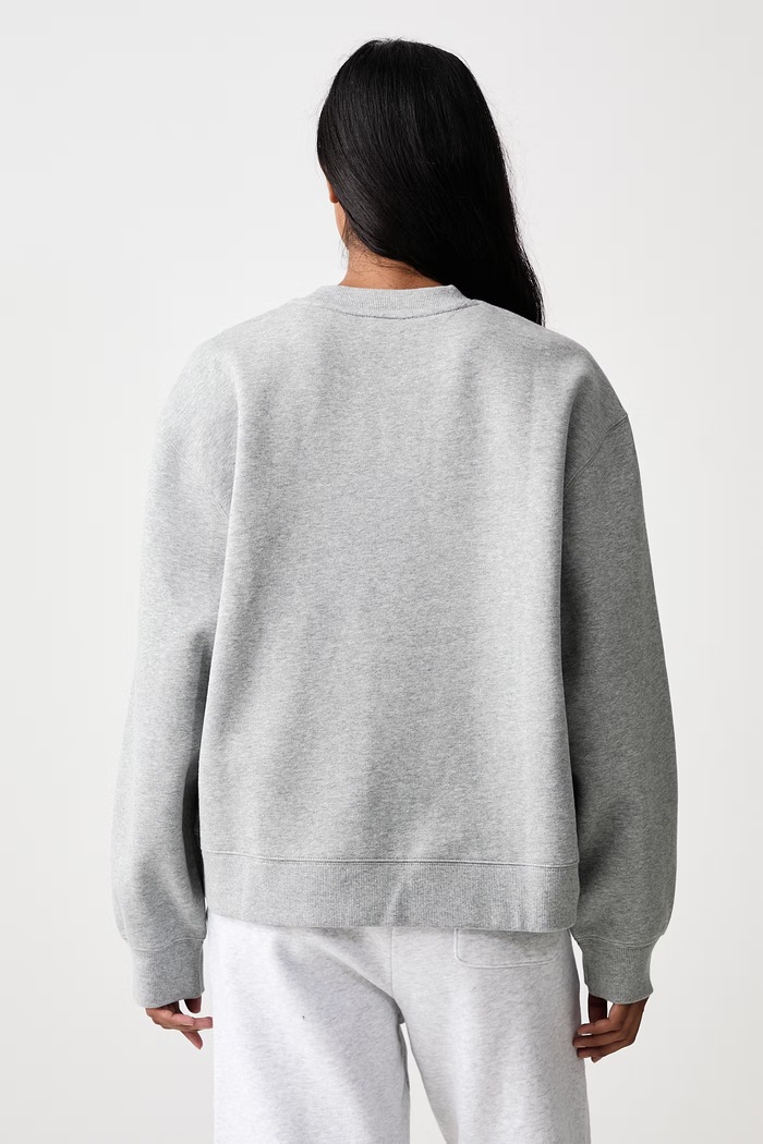 Odzież Carhartt WIP Small Heart Patch Sweat bluza z bawełną damska I037150 szary