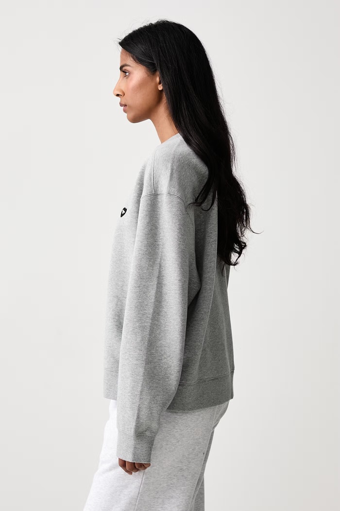 Small Heart Patch Sweat bluza z bawełną damska Carhartt WIP I037150 szary