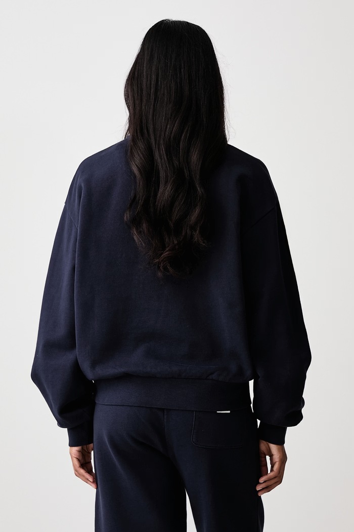 Odzież Carhartt WIP Casey High Neck Sweat bluza bawełniana damska I037148 granatowy