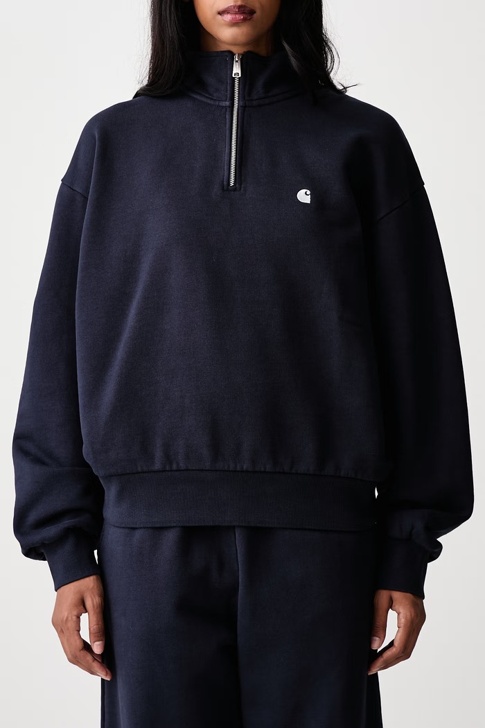 Casey High Neck Sweat bluza bawełniana damska Carhartt WIP granatowy I037148