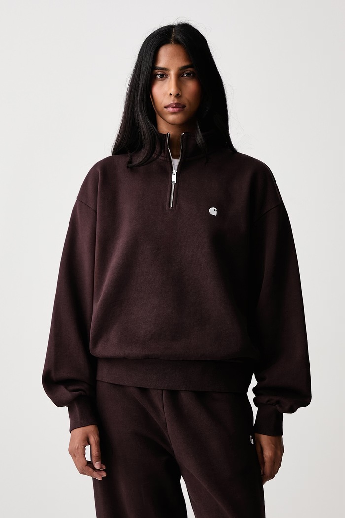 Carhartt WIP Casey High Neck Sweat bluza bawełniana damska brązowy I037148