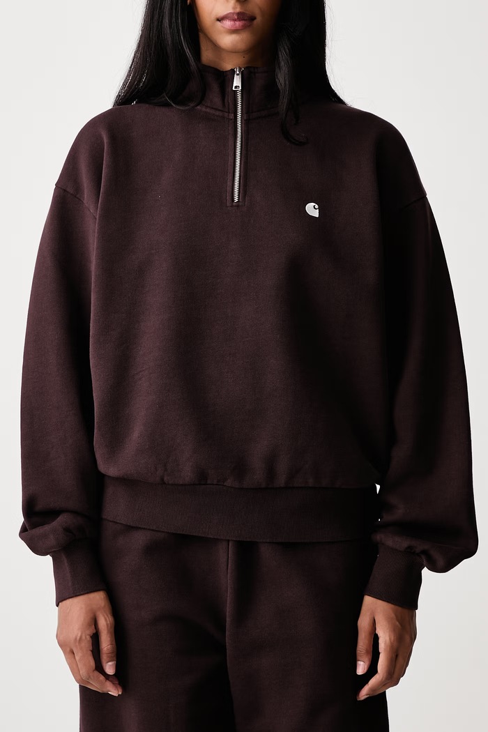 Casey High Neck Sweat bluza bawełniana damska Carhartt WIP brązowy I037148