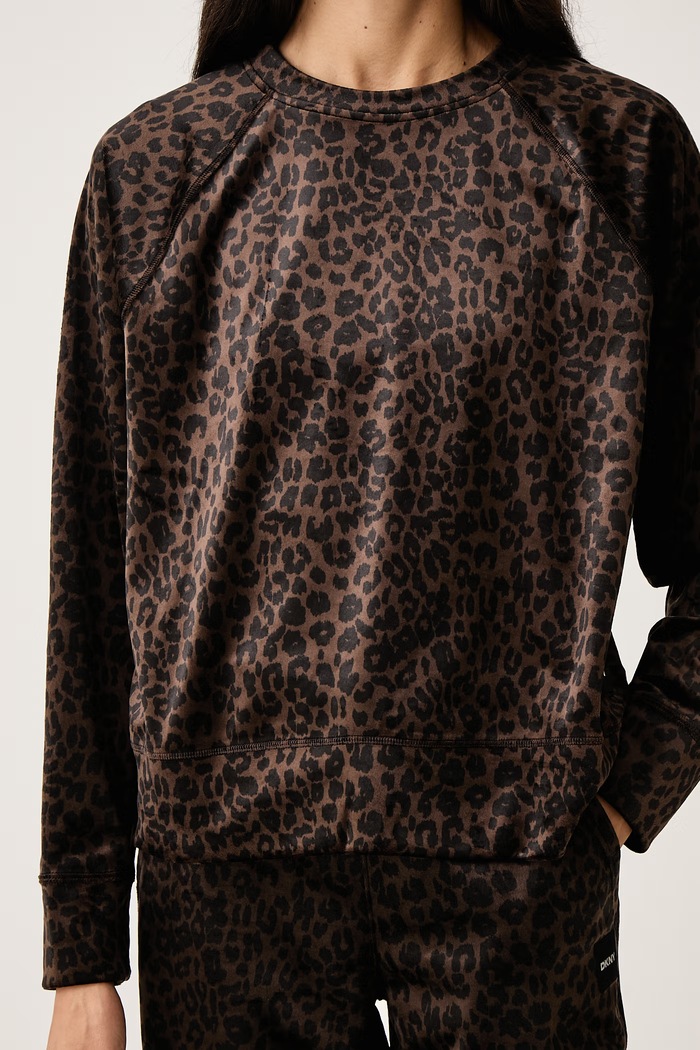 Bluza damska welurowa DKNY DP6T1909 brązowy