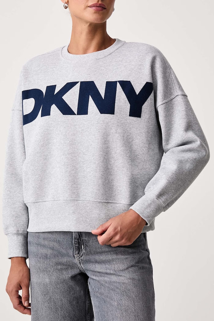 Bluza damska z bawełną DKNY DP6T1748 szary