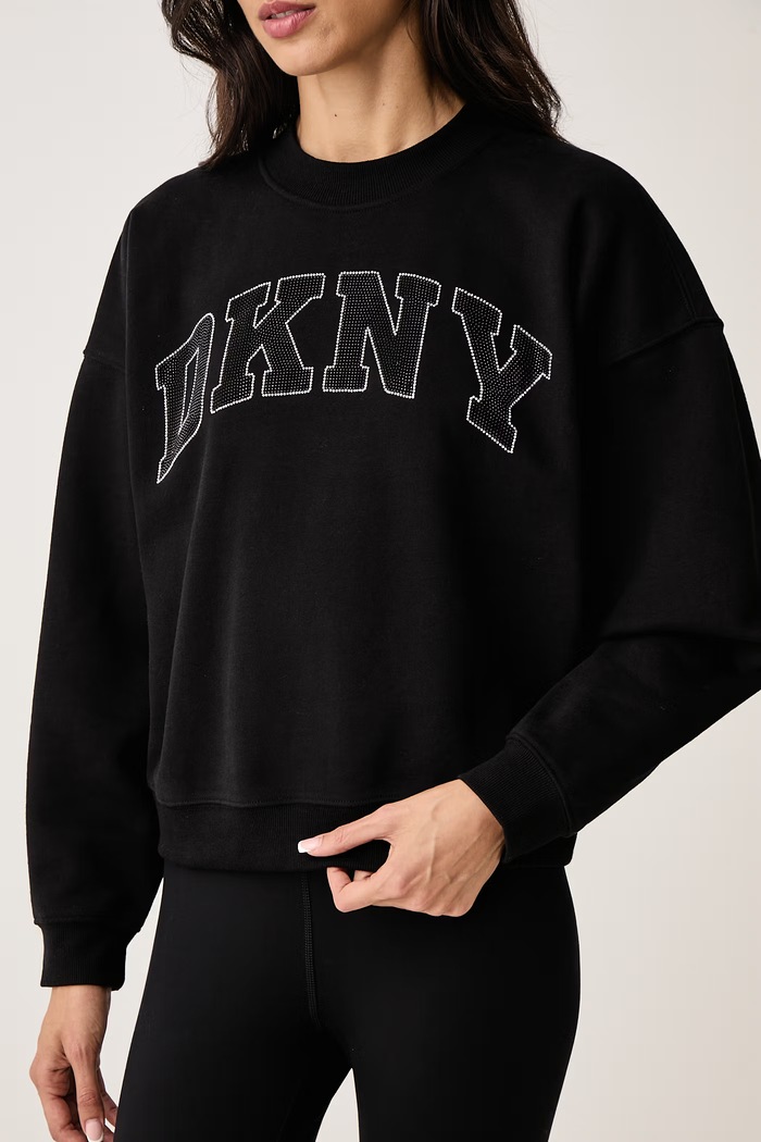 Bluza damska z bawełną DKNY DP6T1462 czarny