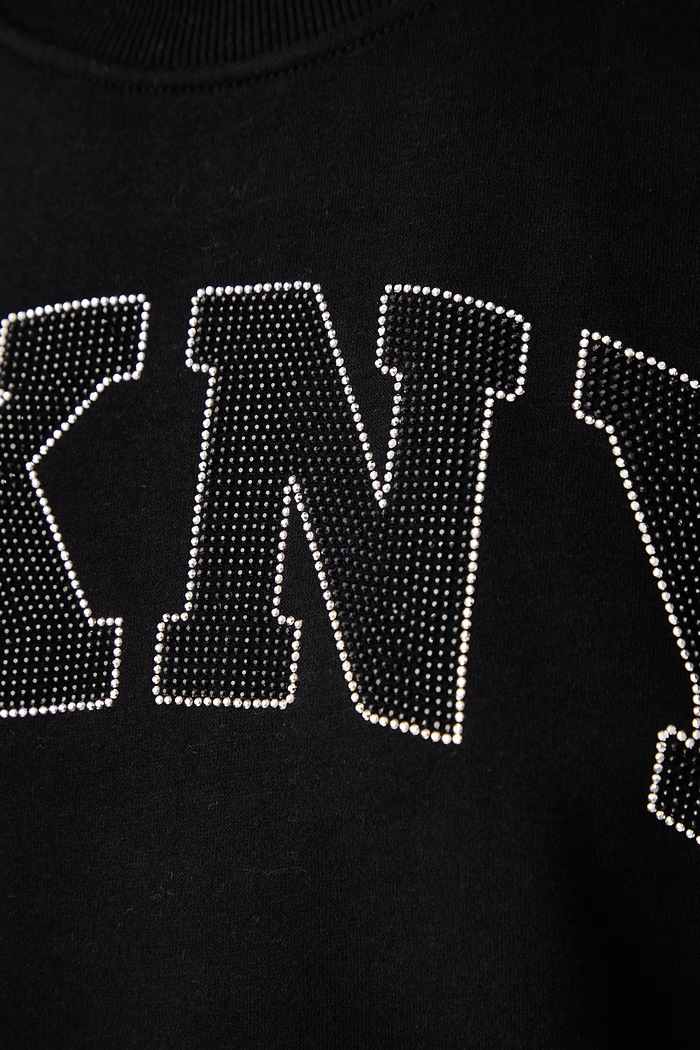 Bluza damska z bawełną DKNY czarny DP6T1462