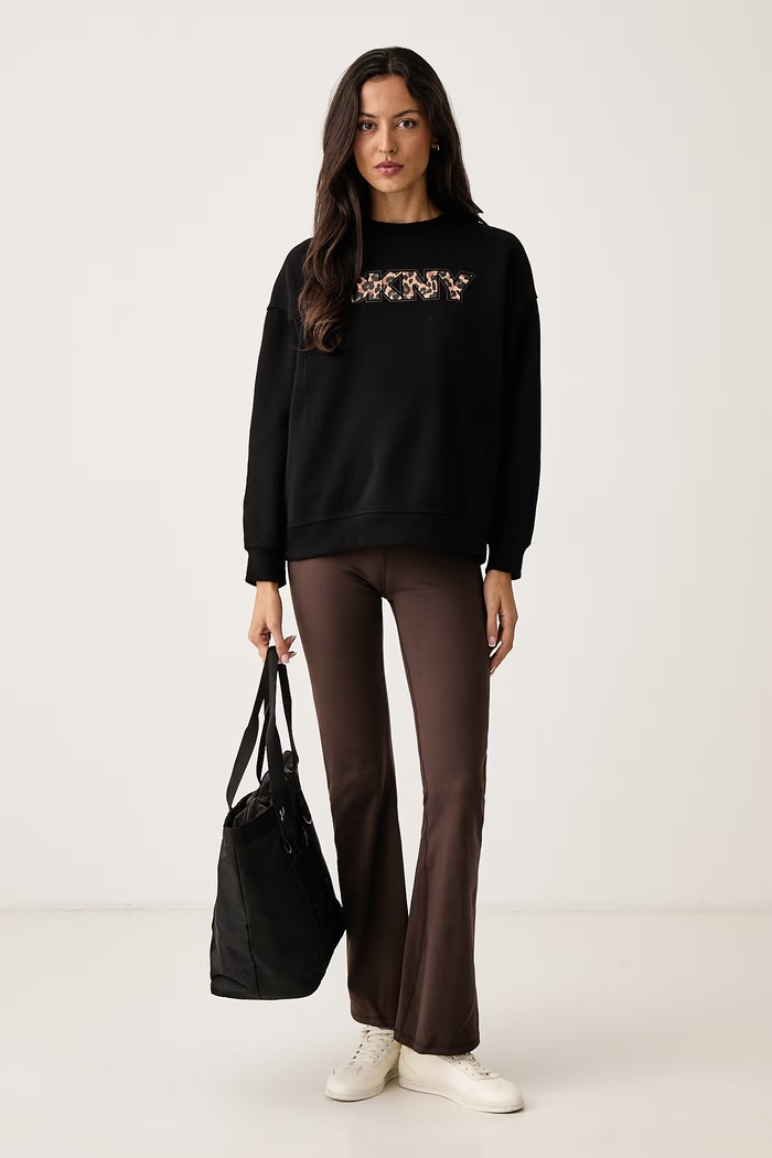 DKNY Bluza damska z bawełną DP6T1829 czarny AW26