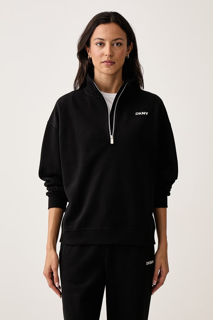 DKNY Bluza damska z bawełną czarny DP6T1652