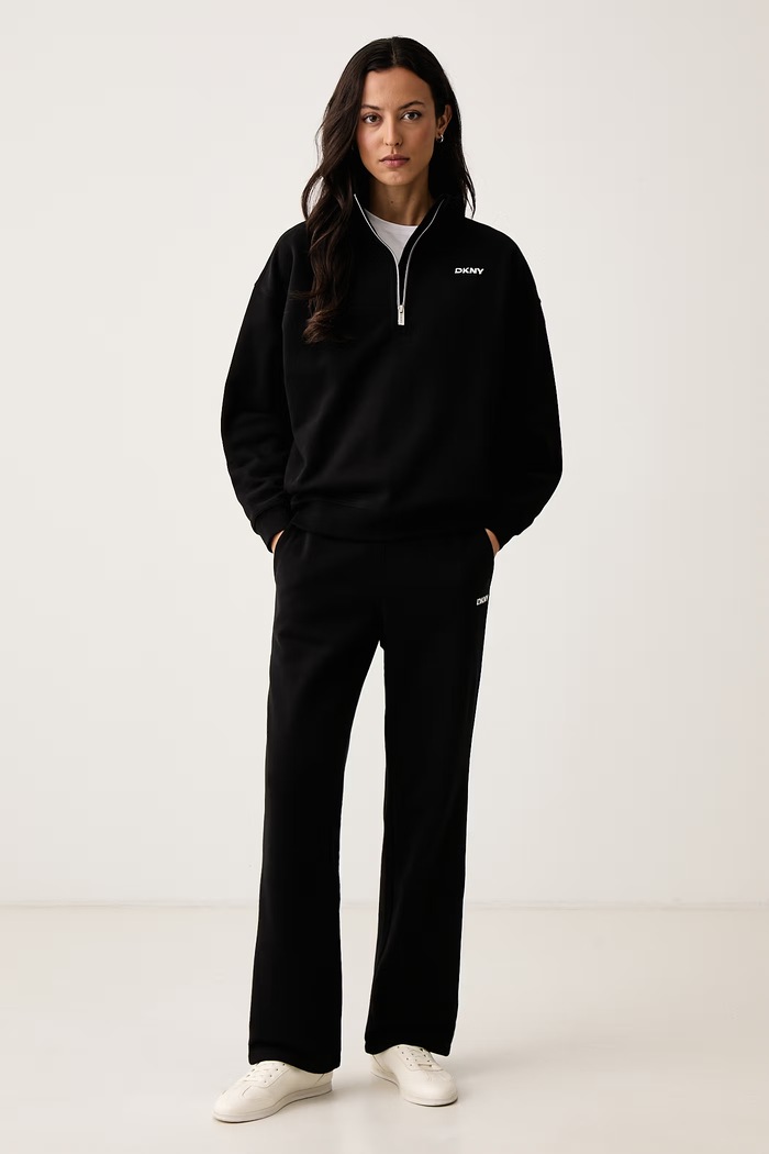 DKNY Bluza damska z bawełną DP6T1652 czarny AW26
