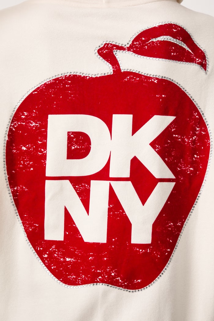 DKNY Bluza z kapturem damska z bawełną DJ6T1862