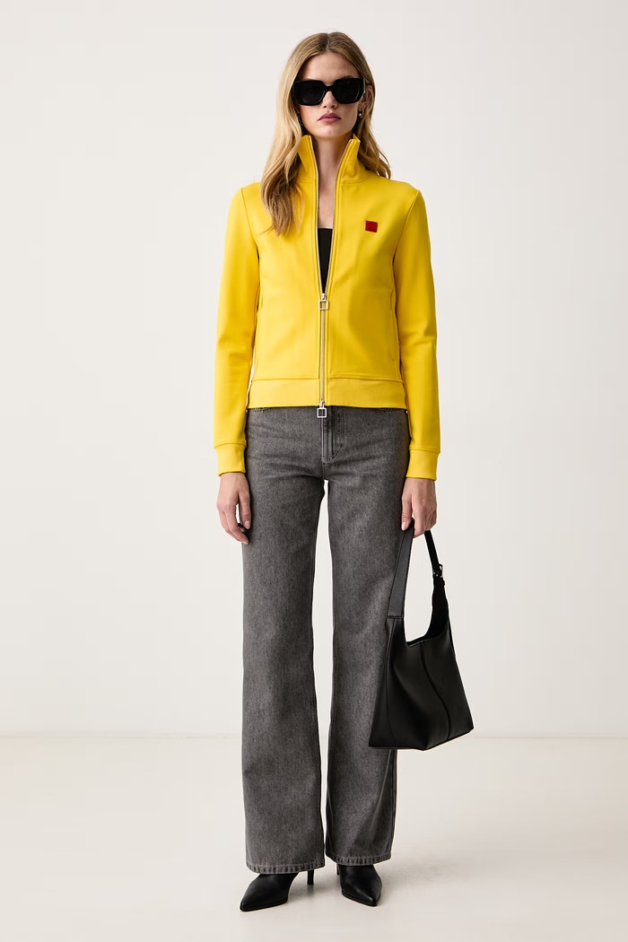 Max&Co. Bluza damska z wiskozą TARGA 2626926013200 żółty AW26