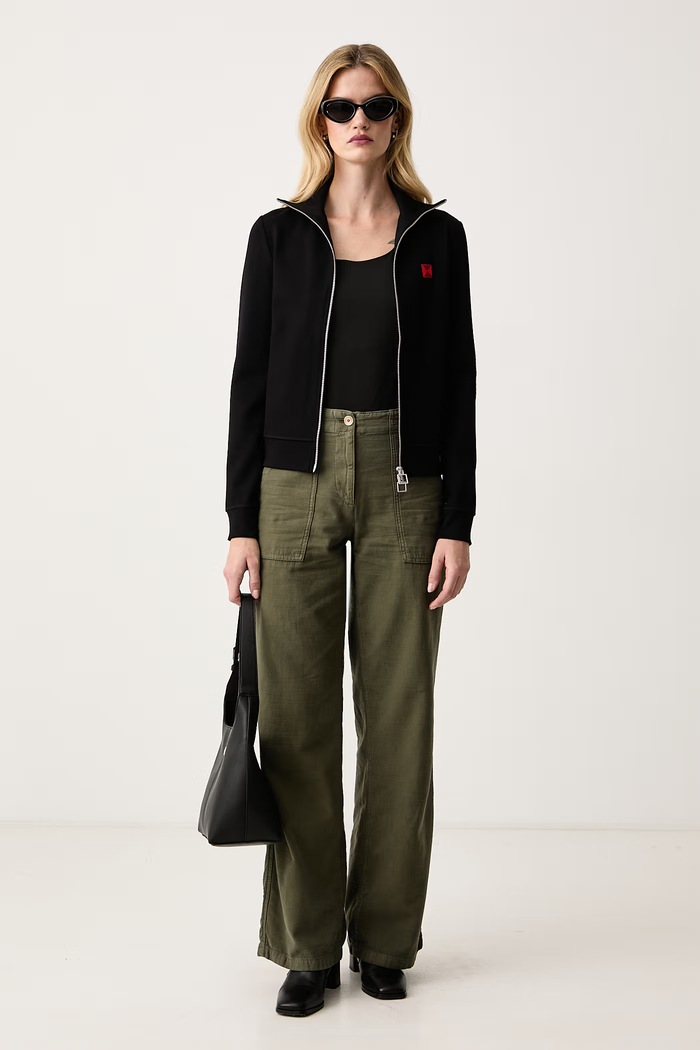 Max&Co. Bluza damska z wiskozą TARGA 2626926013200 czarny AW26