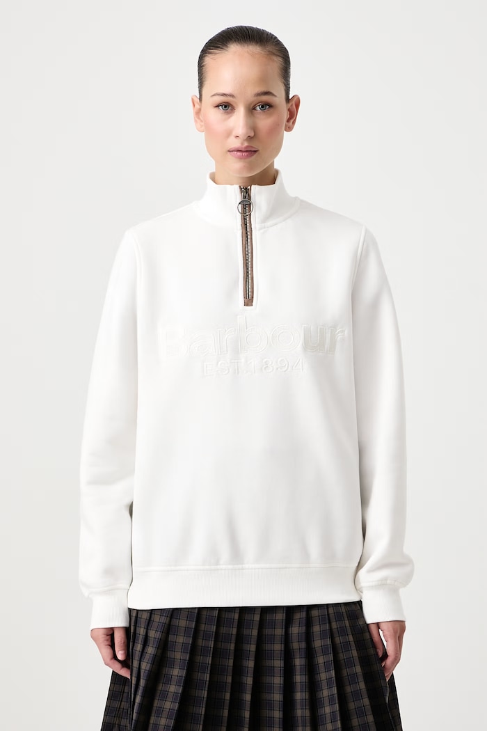 Barbour Bluza damska z bawełną Cynthia beżowy LOL0671