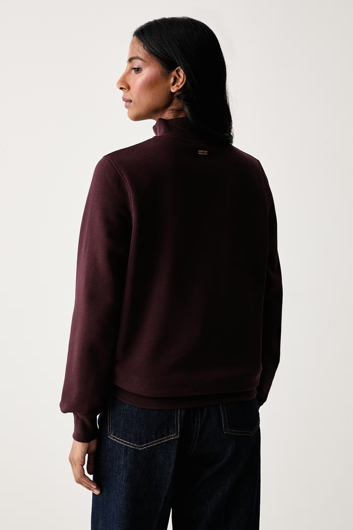 Odzież Barbour Bluza damska z bawełną Cynthia LOL0671 bordowy