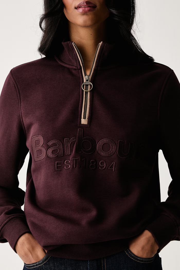 Bluza damska z bawełną Cynthia Barbour LOL0671 bordowy