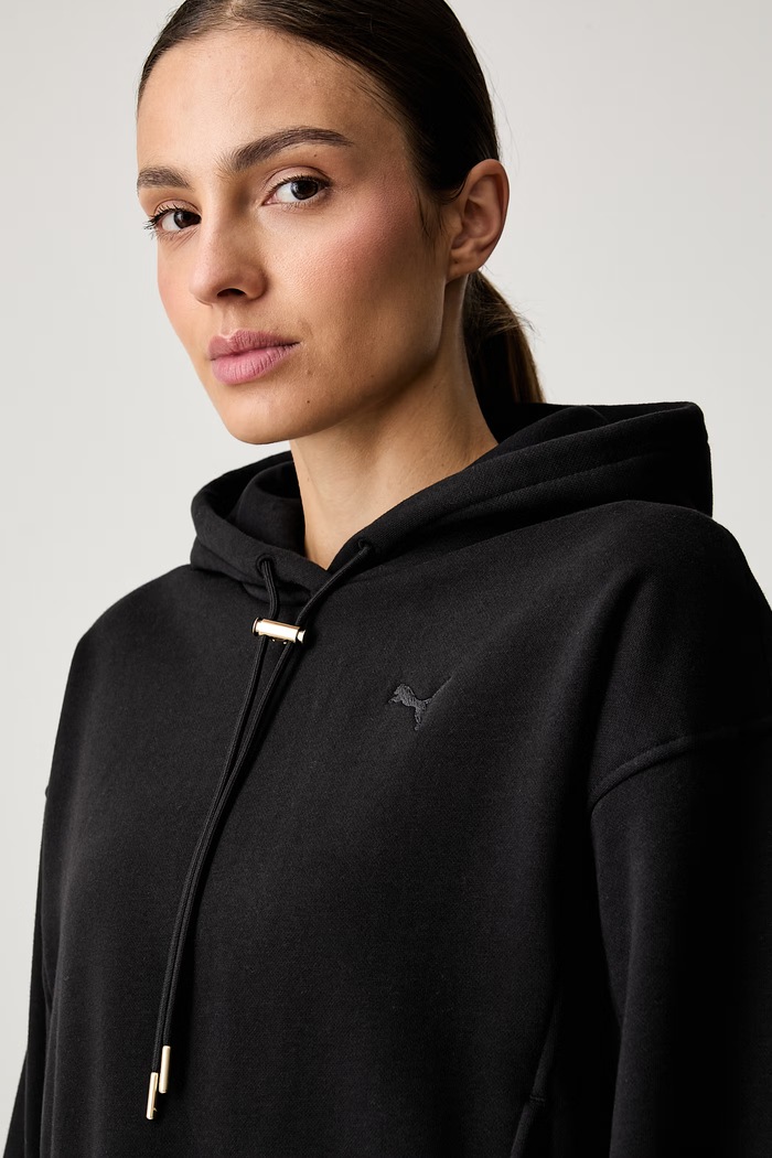 Puma bluza z kapturem damska z bawełną Hyrox czarny 528790