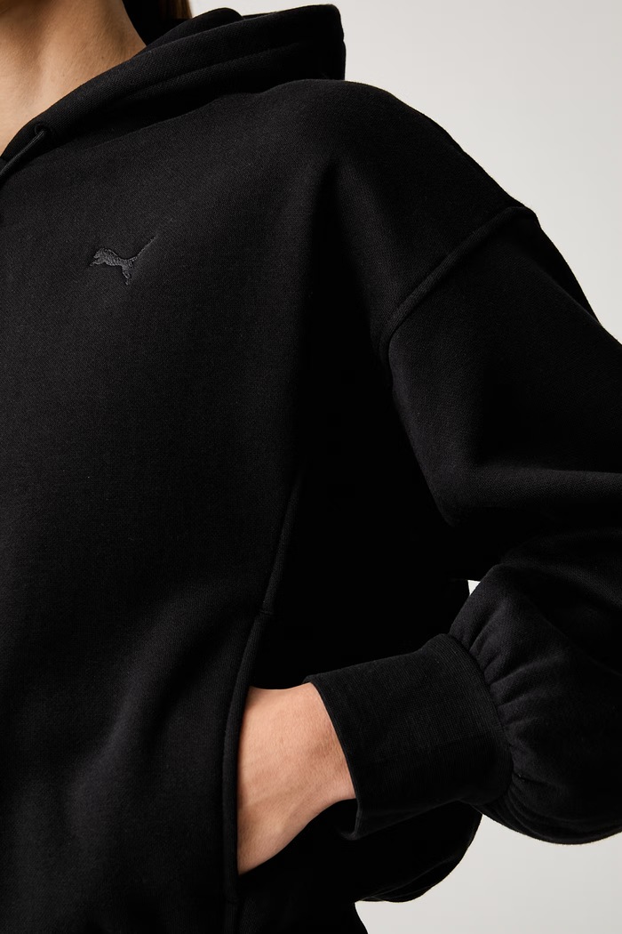 Puma bluza z kapturem damska z bawełną Hyrox 528790 czarny