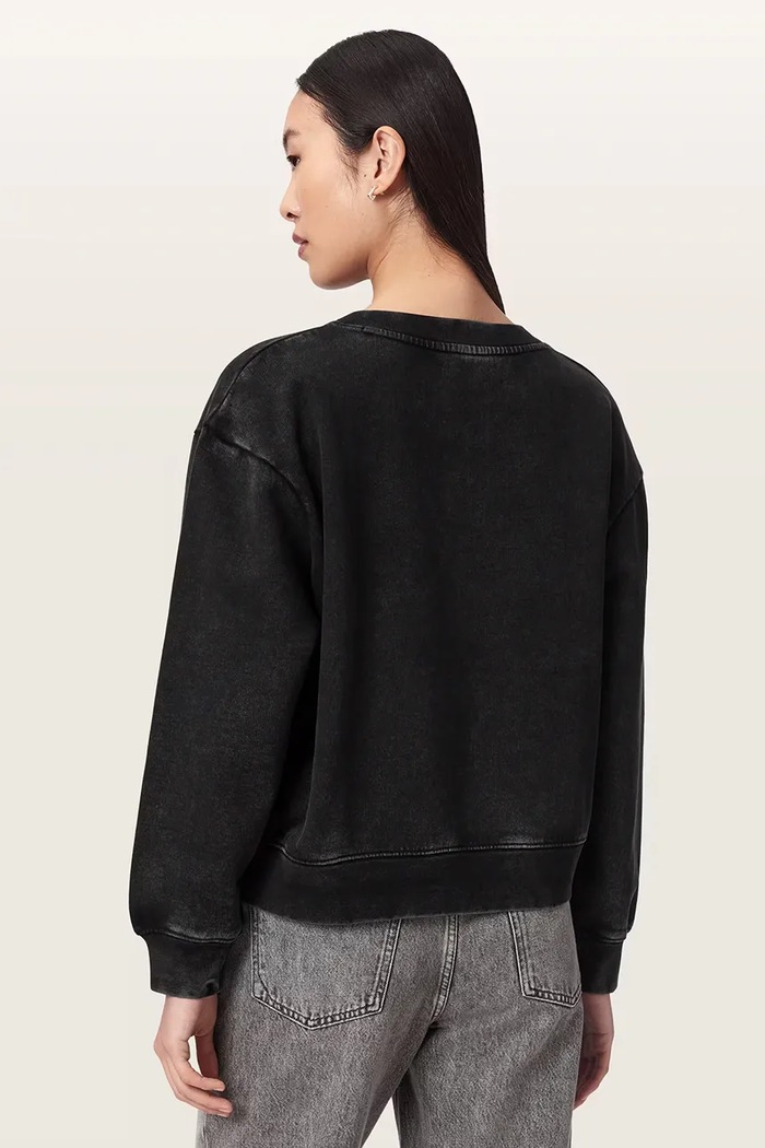 AllSaints Bluza damska bawełniana CHAINS PIPPA W040JF czarny AW26