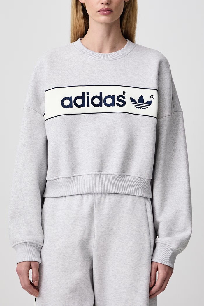 Adisignature NY кофта з бавовною жіноча adidas Originals сірий LD1650