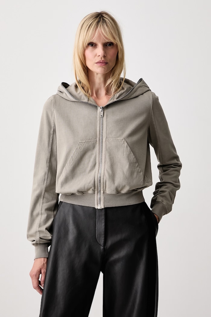 Rick Owens DRKSHDW Small Gimp μπλούζα με κουκούλα και κουμπιά βαμβακερή Γυναικεία μπεζ DS02F6246.RIG