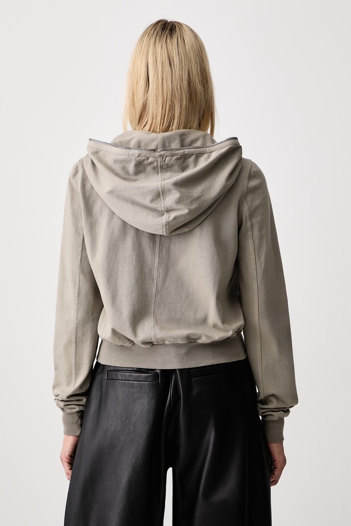 Ρούχα Rick Owens DRKSHDW Small Gimp μπλούζα με κουκούλα και κουμπιά βαμβακερή Γυναικεία DS02F6246.RIG μπεζ
