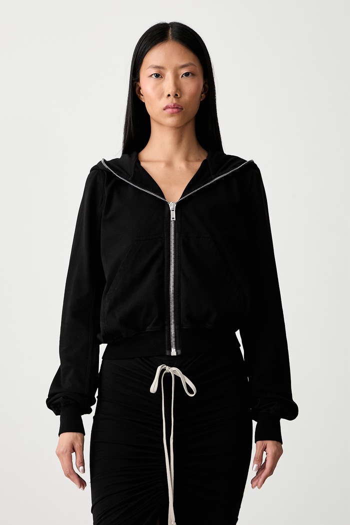 Rick Owens DRKSHDW Small Gimp μπλούζα με κουκούλα και κουμπιά βαμβακερή Γυναικεία μαύρο DS02F6246.RIG