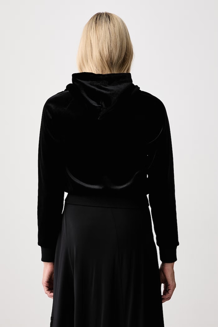 Odzież Vetements Bluza rozpinana z kapturem damska WH27ZU118B czarny