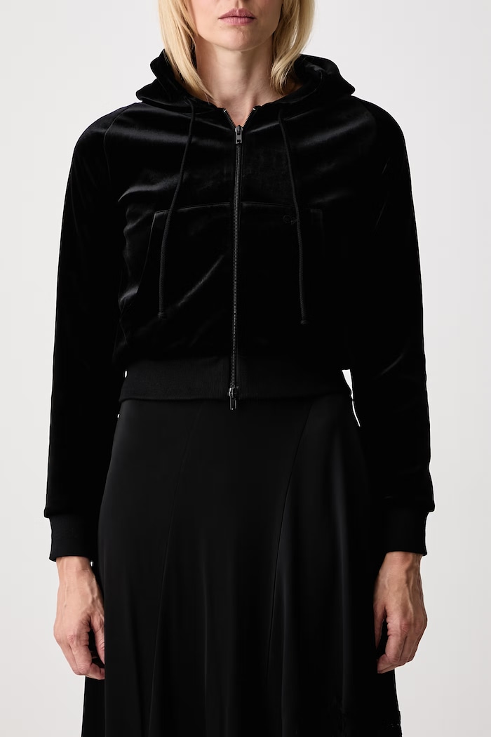 Bluza rozpinana z kapturem damska Vetements czarny WH27ZU118B