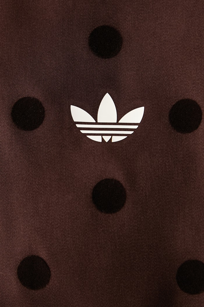 Mikina na zips dámska Satin Polka Dots adidas Originals hnedá LI2855