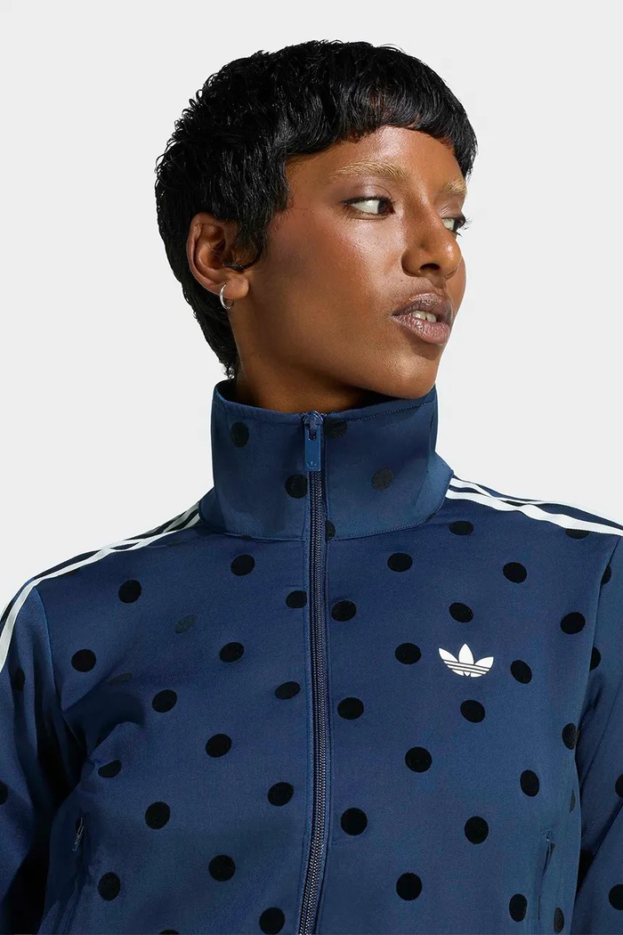Bluza rozpinana damska Satin Polka Dots adidas Originals LI2852 granatowy