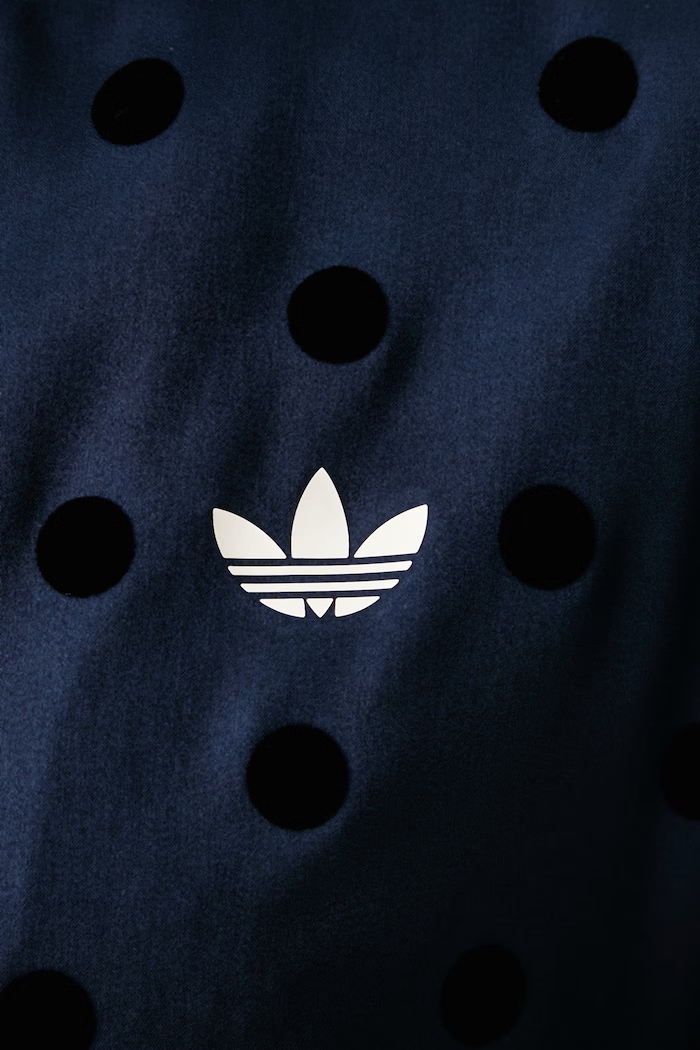 Mikina na zips dámska Satin Polka Dots adidas Originals tmavomodrá LI2852