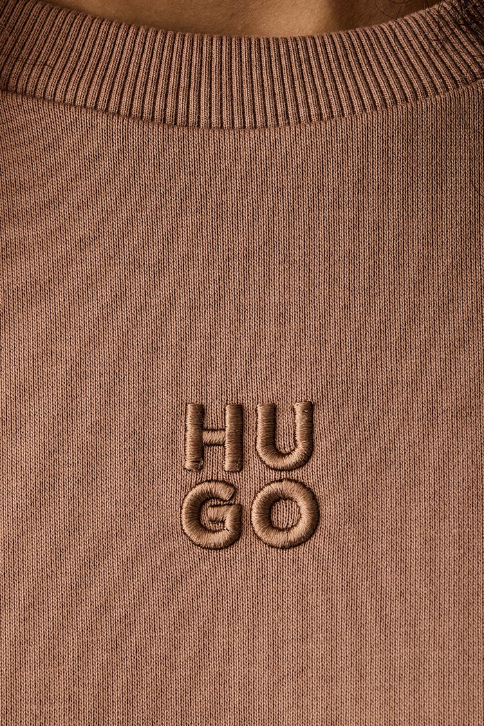 Bluza damska bawełniana Deroxina_12 HUGO beżowy 50576467