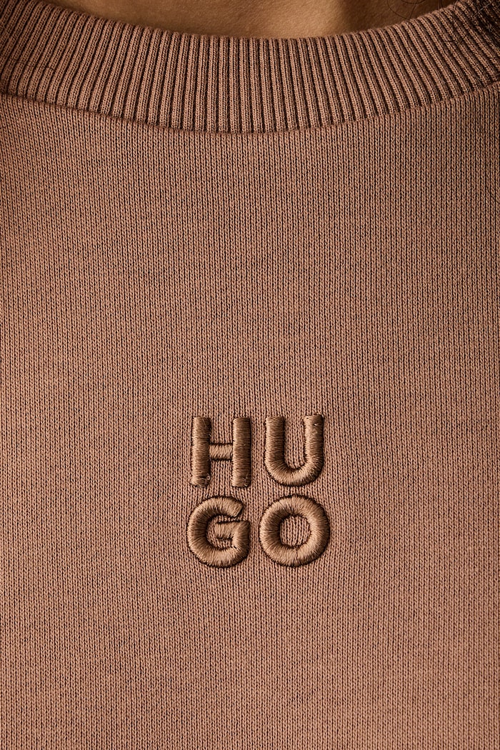 Bluza damska bawełniana Deroxina_12 HUGO beżowy 50576467